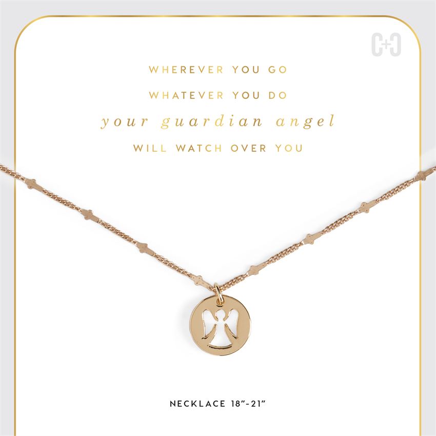 Gold Guardian Angel Necklace