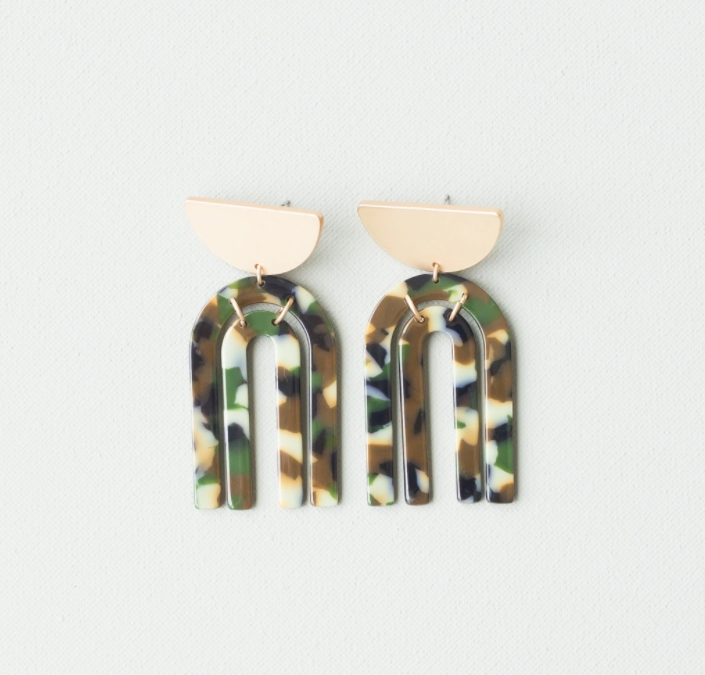 Alaina Camo Earrings