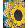 Sunflower with Checks Door Décor