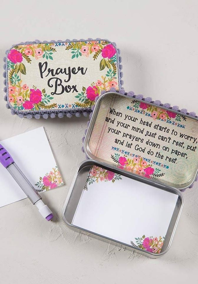 Cream with Pink Roses Prayer Box
