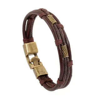 Men's Woven Leather Bracelet