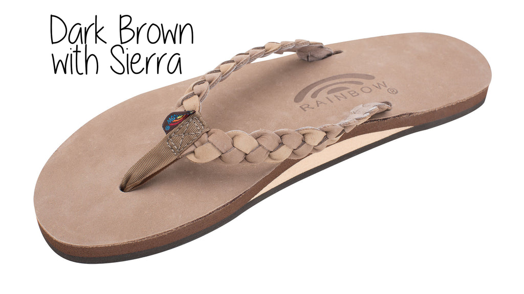 Twisted Sister Ladies' Rainbow Sandals - Dark Brown with Sierra Brown