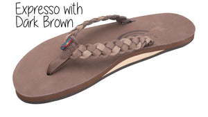 Twisted Sister Ladies' Rainbow Sandals - Expresso with Dark Brown