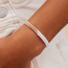 Pura Vida Neutral 2-Tone Half Flat Wove Bracelet