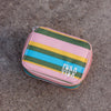 Pura Vida Mini Pink & Green Striped Jewelry Case