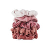 Kitsch Blush/Mauve 5pc Velvet Scrunchie Set