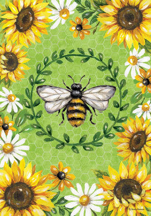 Bumblebees & Sunflowers House Flag