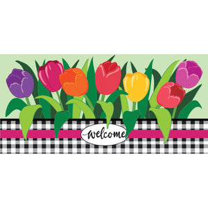 Welcome Spring Tulips Sassafras Switch Mat