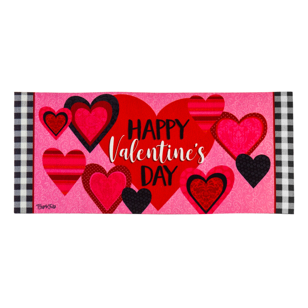 Patterned Valentine Hearts Sassafras Switch Mat