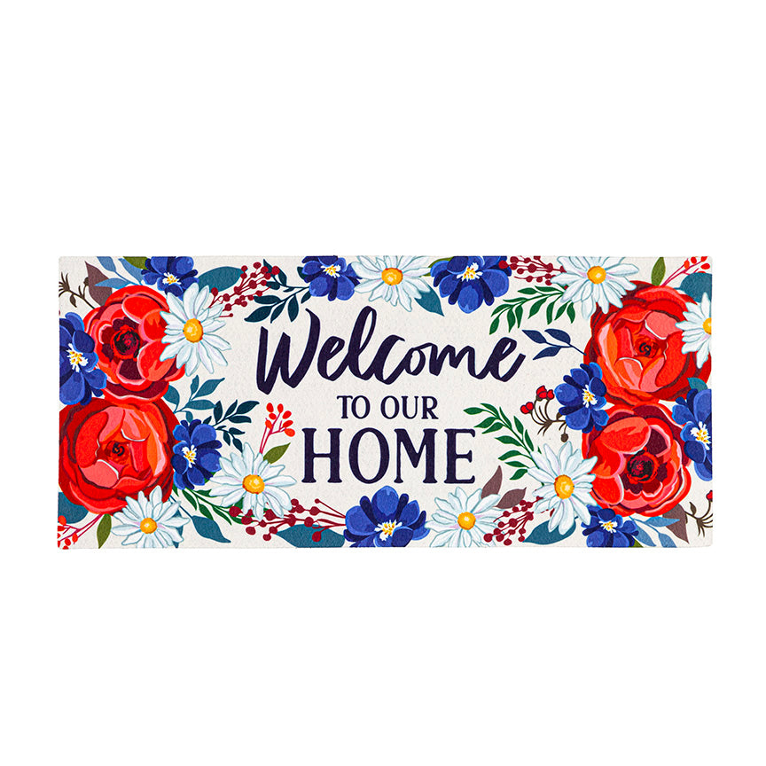 Patriotic Welcome To Our Home Sassafras Switch Mat