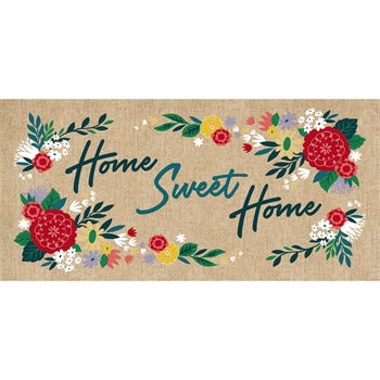 Home Sweet Home Burlap Sassafras Switch Mat Insert