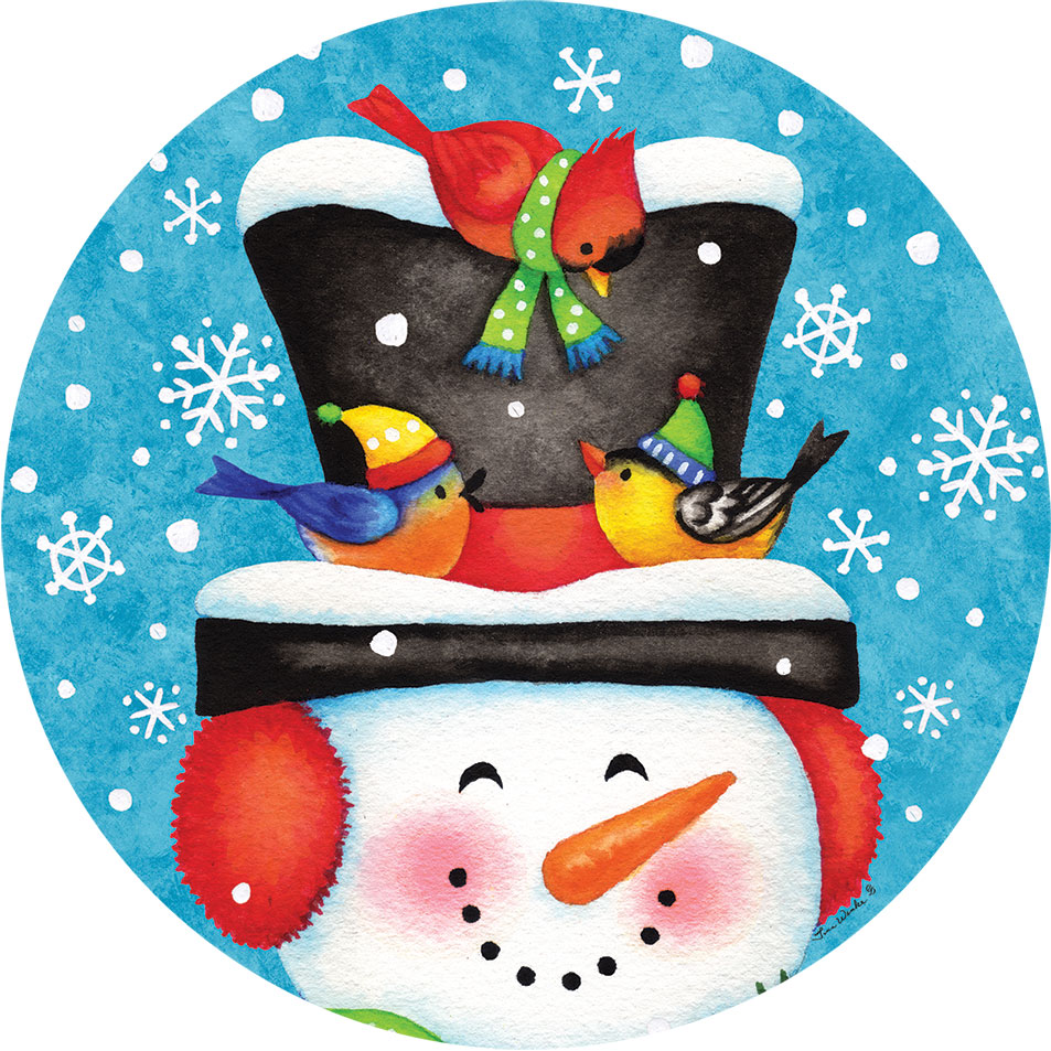Jolly Snowman Accent Magnet