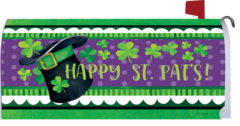 Clovers on Purple Mailbox Makeover