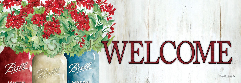 Patriotic Geranium Signature Sign