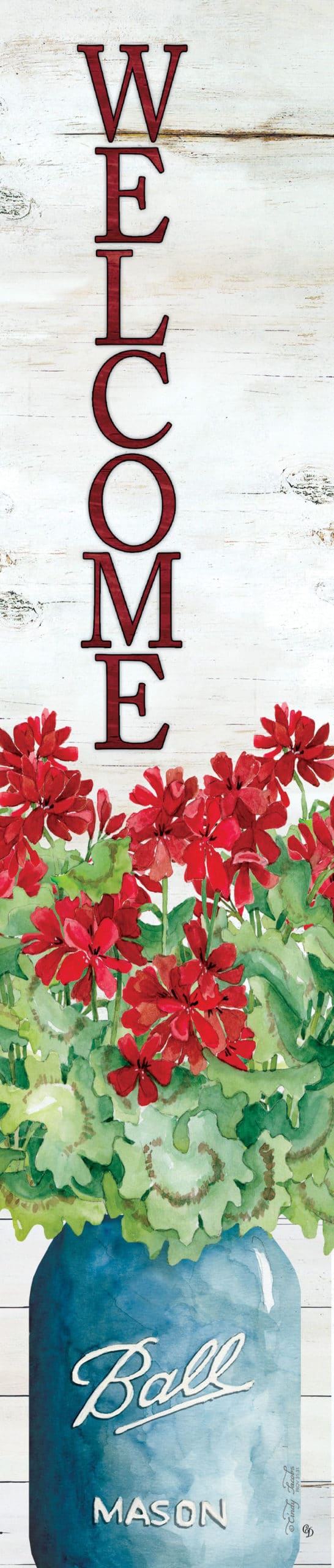 Patriotic Geranium Yard Expression
