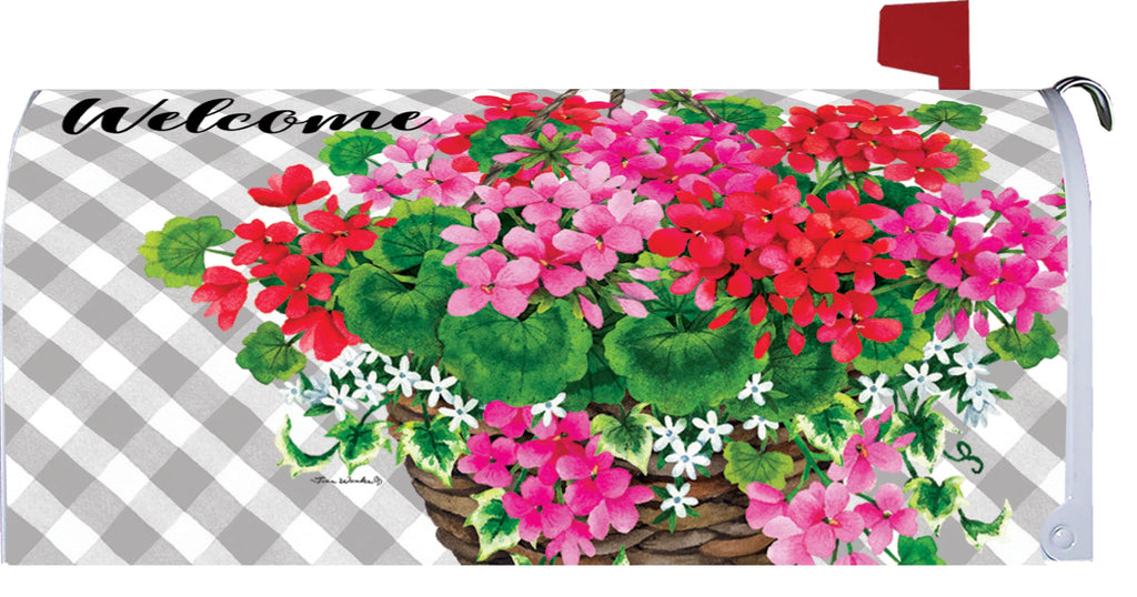 Hanging Geranium Mailbox Makeover