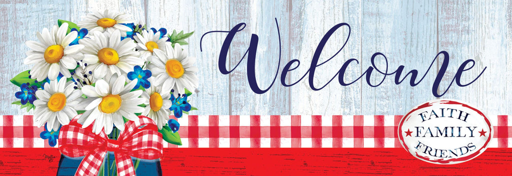 Red Gingham Daisy Signature Sign