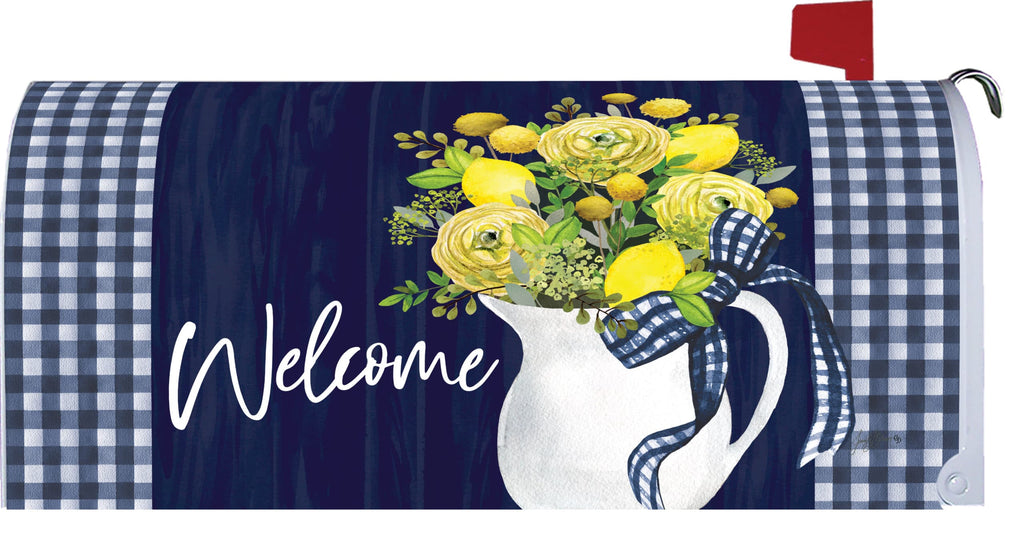 Lemons on Blue Mailbox Makeover