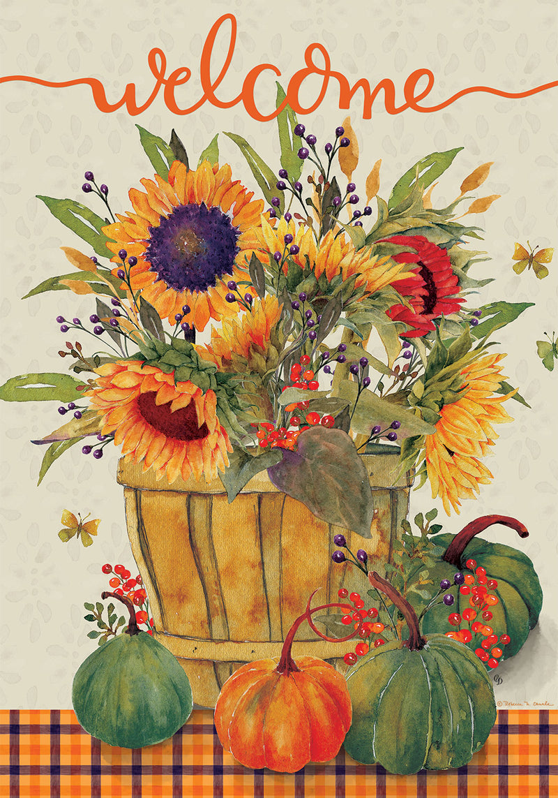 Sunflower Basket Garden Flag