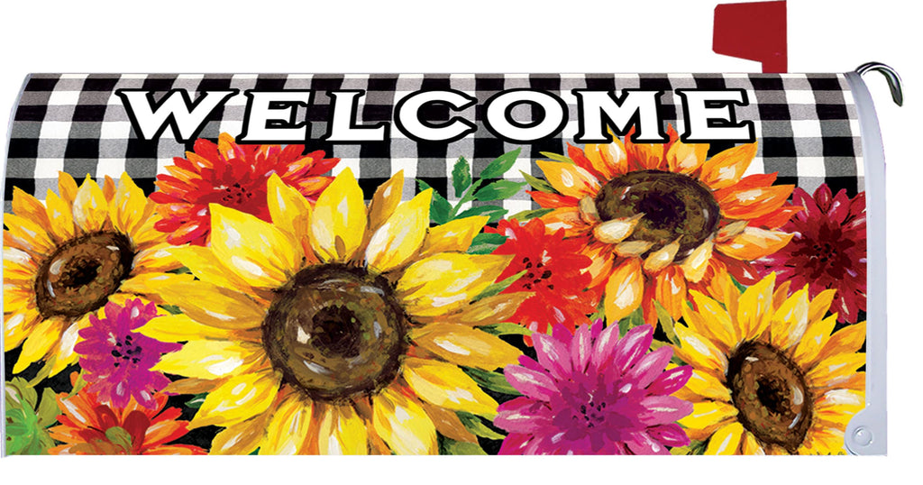 Gingham Sunflowers Mailbox Makeover
