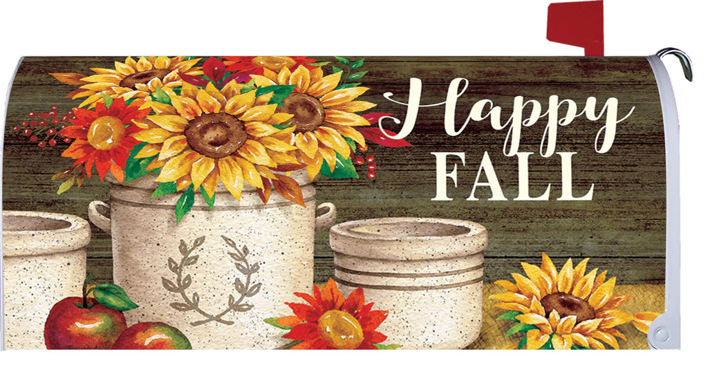 Sunflower Crock Mailbox Makeover