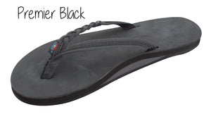 Flirty Braidy Ladies' Rainbow Sandals - Black