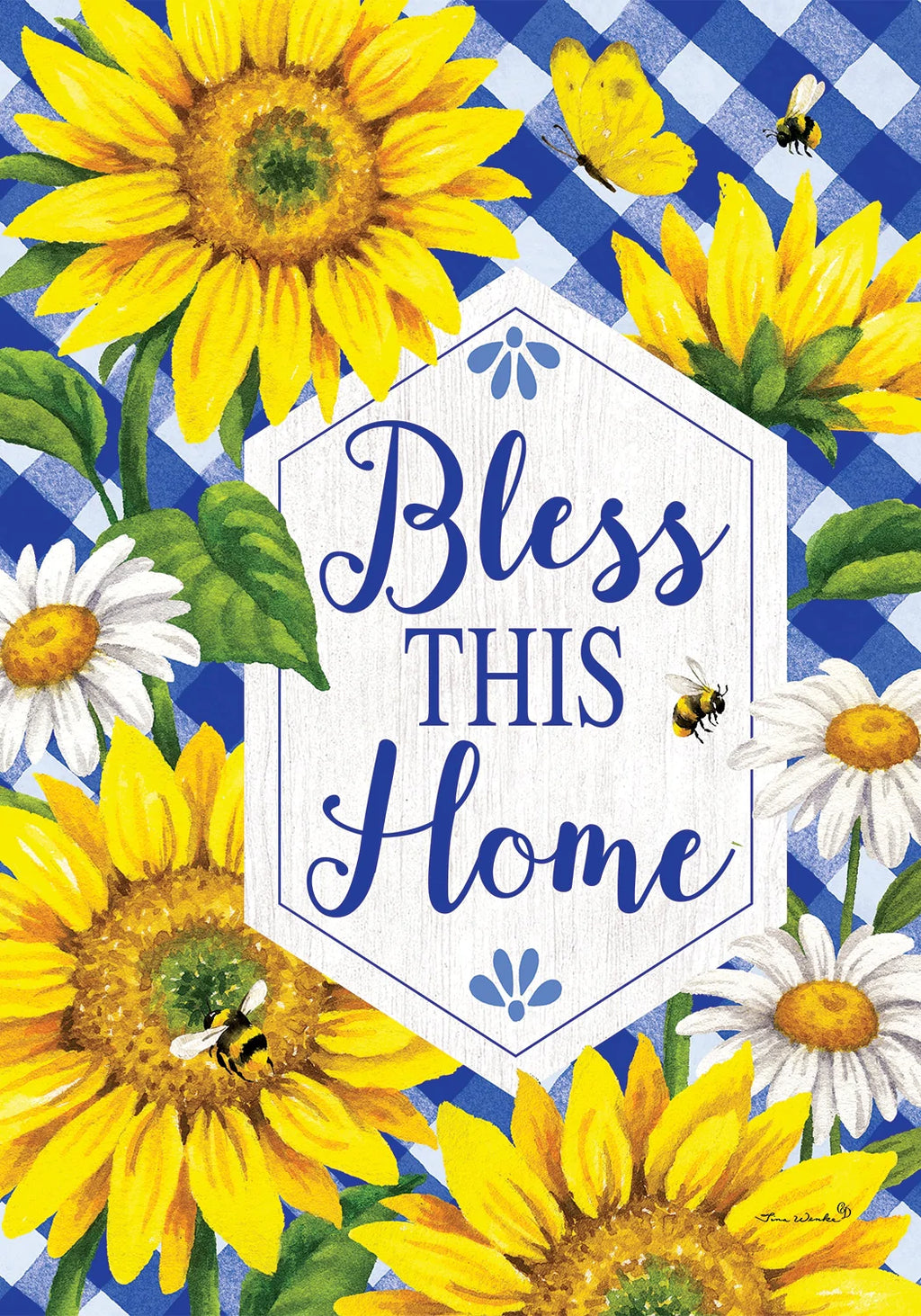 Sunflowers & Daisies Garden Flag