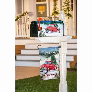 Christmas Farm Pickup Mailbox Cover
