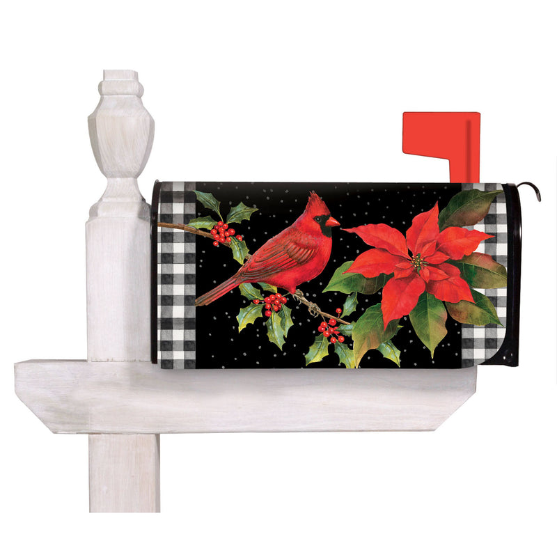 Cardinal and Holly Mailbox Cover