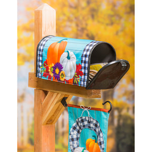 Buffalo Check Pumpkins Mailbox Cover