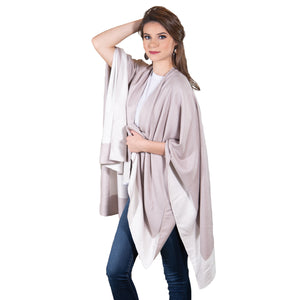 Winter Cream/Dove Reversible Wrap