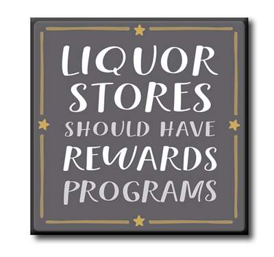Liquor Stores Should Have Chunky Wood Sign - 4"x 4"