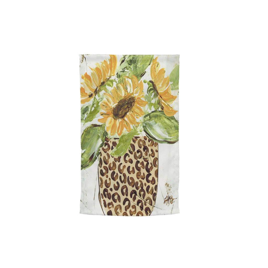 Leopard Sunflowers Garden Flag