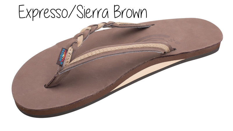 Flirty Braidy Ladies' Rainbow Sandals - Expresso with Sierra Brown