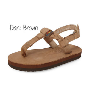 Kid's Sophia Rainbow Sandals - Dark Brown
