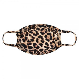 ADULTS Reusable Leopard Print TShirt Cloth Face Mask