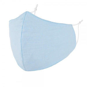 Non-Medical Solid Washable & Reusable Fashion Face Mask with Seam & Adjustable Earloop - Blue