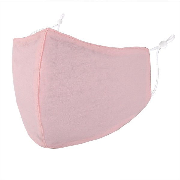 Non-Medical Solid Washable & Reusable Fashion Face Mask with Seam & Adjustable Earloop - Dusty Pink