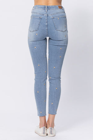 Judy Blue Tummy Control High-Waist Skinny Star Jeans