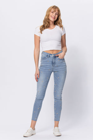 Judy Blue Tummy Control High-Waist Skinny Star Jeans