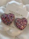 Glittered Love Earrings