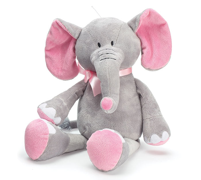 Pink & Gray Elephant 16" Plush