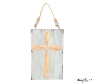 Raised Paint Cross Plaque Ornament