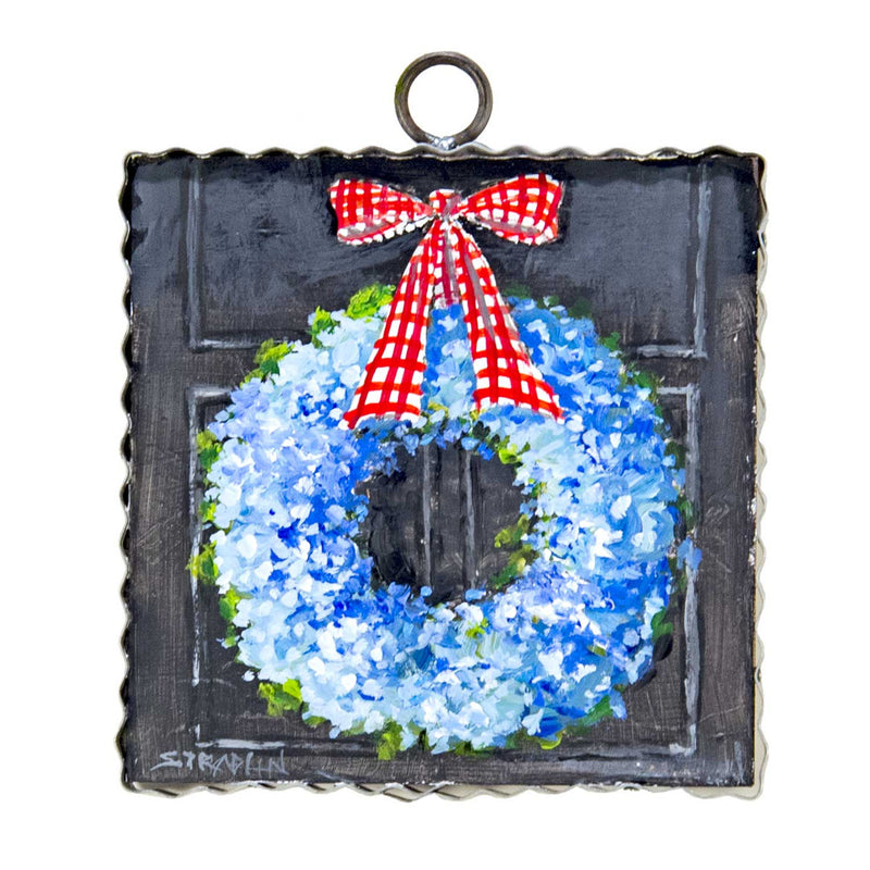 Roundtop Collection Mini All American Hydrangea Wreath Print