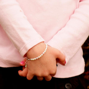 Addie Sterling Silver & Pearl Baby Bracelet