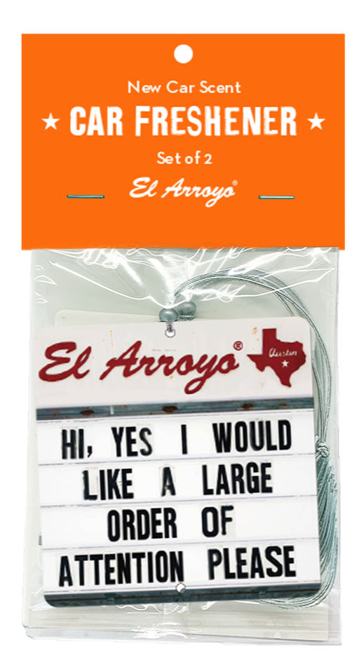 Attention Please El Arroyo Car Air Freshener