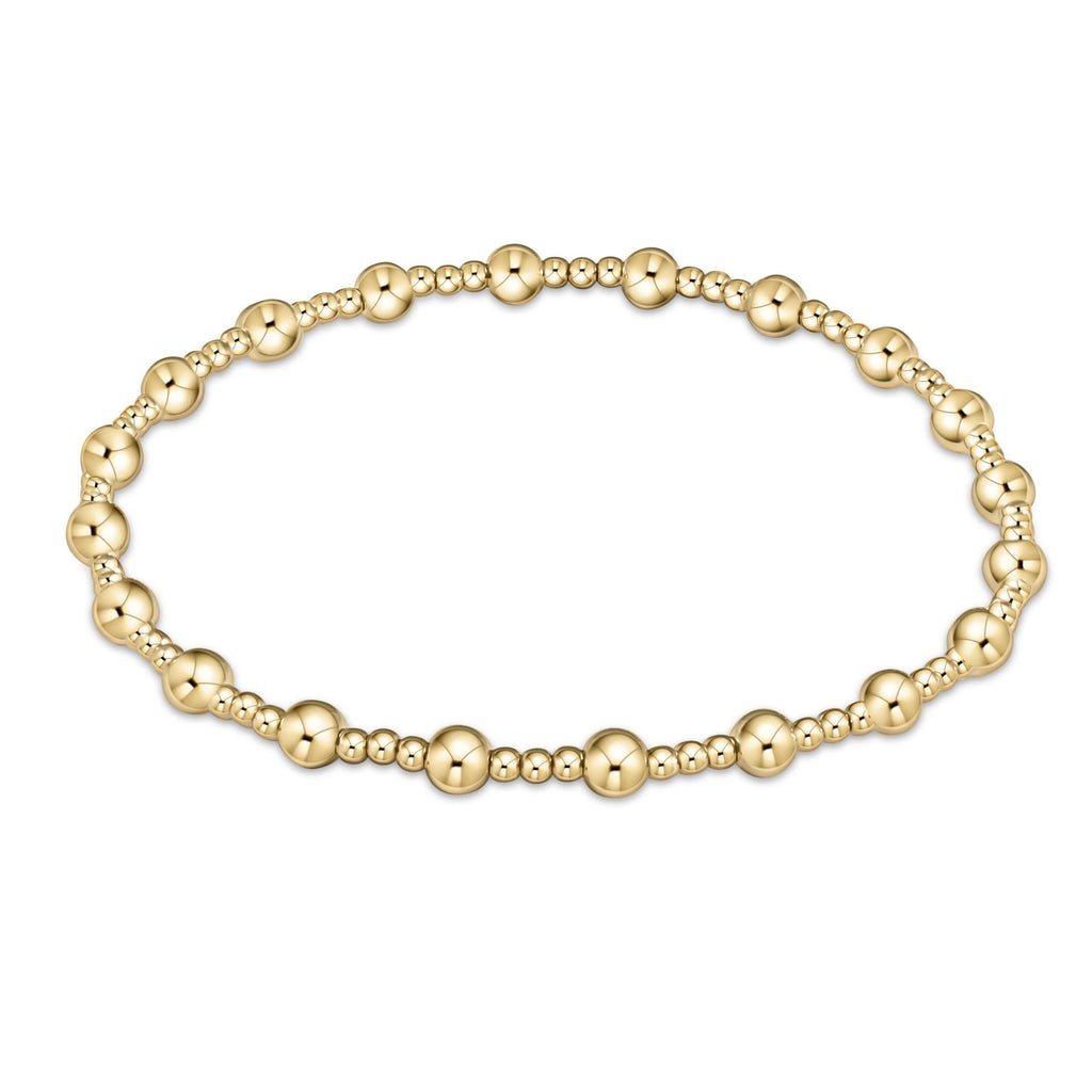 Enewton Classic Sincerity Pattern 4mm Gold Bead Bracelet