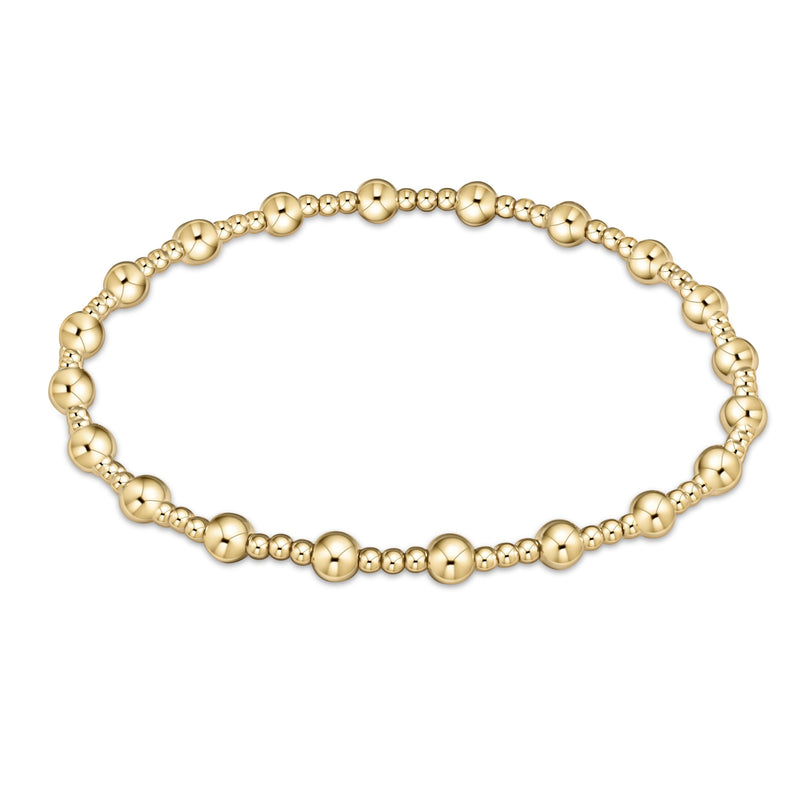 Enewton Classic Sincerity Pattern 4mm Gold Bead Bracelet