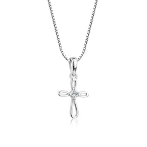 Cherished Moments Infinity Cross Baby Necklace