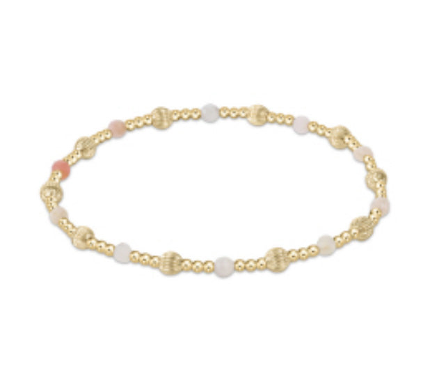 Enewton Dignity Sincerity Pattern 4mm Bead Bracelet - Pink Opal